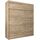 Kryspol Schwebetürenschrank York 200 cm Kleiderschrank mit Kleiderstange und Einlegeboden Schlafzimmer- Wohnzimmerschrank Schiebetüren Modern Design (Sonoma mit Erweiterung)
