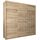 Kryspol Schwebetürenschrank York 250 cm Kleiderschrank mit Kleiderstange und Einlegeboden Schlafzimmer- Wohnzimmerschrank Schiebetüren Modern Design (Sonoma mit Erweiterung)