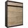 Kryspol Schwebetürenschrank York 180 cm Kleiderschrank mit Kleiderstange und Einlegeboden Schlafzimmer- Wohnzimmerschrank Schiebetüren Modern Design (Schwarz + Sonoma mit Erweiterung)