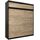 Kryspol Schwebetürenschrank York 200 cm Kleiderschrank mit Kleiderstange und Einlegeboden Schlafzimmer- Wohnzimmerschrank Schiebetüren Modern Design (Schwarz + Sonoma mit Erweiterung)