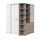 Wimex 399544 Joker Begehbarer Eckschrank mit Falttüren, Holzdekor, san remo-eiche/weiß, 148 x 124 x 198 cm