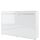 Schrankbett Concept PRO Horizontal, Wandklappbett, Bettschrank, Wandbett, Schrank mit integriertem Klappbett, Funktionsbett (120 x 200 cm, Weiß/Weiß Hochglanz, Horizontal)