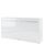 Schrankbett Concept PRO Horizontal, Wandklappbett, Bettschrank, Wandbett, Schrank mit integriertem Klappbett, Funktionsbett (90 x 200 cm, Weiß/Weiß Hochglanz, Horizontal)