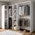 Dmora - Großer Kleiderschrank Quadro, Struktur für begehbaren Eckkleiderschrank, offener Eckkleiderbügel, 228 x 79 x 187 cm, Weiß