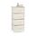 Relaxdays Regalsystem, 4 Stoff-Schubladen, universale Schubladenbox, Metall und Holz, HxBxT: 95 x 45 x 30 cm, beige, Design B