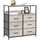 LYNCOHOME Kommode mit Schubladen aus Stoff, Sideboard Flur Schrank mit 6 Stoffschubladen und Fächern, Schubladenschrank Ordnungsmöbel für Küche Büro Bedroom