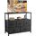DUMOS Kommode mit Schubladen - kommoden & Sideboards für Schlafzimmer Geeignet, Komodenschrank mit 5 Schubladen, TV-Schrank mit Stabilem Stahlrahmen, Ideal für Schlafzimmer, Wohnzimmer (Schwarz)