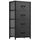 YITAHOME Kommode mit Schubladen, Schrank mit 4 Schubladen aus Stoff, Aufbewahrungskommode Industrial Stil für Schlafzimmer, Wohnzimmer, Kinderzimmer, Flur, Aufbewahrungsschrank (Schwarzgrau)