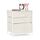 Relaxdays Regalsystem, 3 Stoff-Schubladen, universale Schubladenbox, Metall und Holz, HxBxT: 53 x 48 x 40 cm, beige, Design C
