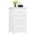 Somdot Kommode mit Schubladen, Kommode Schlafzimmer Wohnzimmer Flur, Komodenschrank Schubladenschrank Aufbewahrungsschrank Stoffkommode, 3 Stoffschubladen, Weiß, 30T x 42B x 71,5H cm