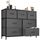 DUMOS Kommode für Schlafzimmer mit 7 Stoffschubladen hohe Kommode Organizer für Kleidung Schrank Kinderzimmer Aufbewahrungsturm mit Schrank Metallrahmen Holzplatte leichte Kinderzimmermöbel