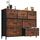 DUMOS Kommode für Schlafzimmer mit 7 Stoffschubladen hohe Kommode Organizer für Kleidung Schrank Kinderzimmer Aufbewahrungsturm mit Schrank Metallrahmen Holzplatte leichte Kinderzimmermöbel