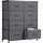 DUMOS Kommode für Schlafzimmer mit 8 Stoffschubladen hohe Kommode Organizer für Kleidung Schrank Kinderzimmer Aufbewahrungsturm mit Schrank Metallrahmen Holzplatte leichte Kinderzimmermöbel