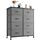 DUMOS Kommode für Schlafzimmer mit 8 Stoffschubladen, hohe Kommode Organizer für Kleidung, Schrank Kinderzimmer, Aufbewahrungsturm mit Schrank, Metallrahmen, Holzplatte, leichte Kinderzimmermöbel