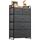 YITAHOME Kommode mit 5 Schubladen, Schrank mit Schubladen aus Stoff, Aufbewahrungskommode Industrial Stil für Schlafzimmer, Wohnzimmer, Kinderzimmer, Aufbewahrungsschrank (Dunkelgrau)