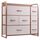 YITAHOME Kommode, Schrank, Aufbewahrungsschrank, 7 Schubladen aus Stoff mit Griffen, Aufbewahrungskommode, Rosa