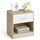 VASAGLE Nachttisch, Beistelltisch, mit Schublade, Griff, offenes Fach, Couchtisch, für Schlafzimmer, Wohnzimmer, naturbeige-wolkenweiß LET619T67