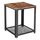 VASAGLE Beistelltisch, Nachttisch im Industrie-Design, Sofatisch mit Gitterablage, stabil, mit Metallgestell, Wohnzimmer, Schlafzimmer, einfach zu montieren, Used Look, Holzoptik Vintage LET41X