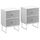 VASAGLE Nachttisch, 2er Set, Beistelltisch mit Stauraum, 2 herausnehmbare Schubladen, Nachtschrank für Schlafzimmer, Wohnzimmer, wolkenweiß-Taubengrau LGS229W14, 30 x 40 x 55 cm (T x B x H)