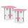 Furinno Simple Design Beistelltisch (2er Set), Holz, Rosa/Weiß, 50.8 x 50.8 x 49.78 cm