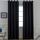 2 Platten yakamok isoliert Tülle Noise Blocking Verdunklungsvorhänge mit 2 Bändern für Schlafzimmer/Wohnzimmer, Polyester-Mischgewebe, Jet Black, 52Wx96L