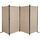 QUICK STAR Paravent 4 Teilig 165 x 220 cm Beige - Garten & Balkon Sichtschutz Stellwand Innen & Außen - Raumteiler Trennwand Faltbar Blickdicht & Wetterfest