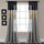 Lush Decor Fenstervorhang, Nachthimmel, 241,3 cm lang x 106,7 cm breit, Schwarz/Gold