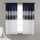 Lush Decor Night Sky Fenstervorhang, Einzelbahn, schicke, zweifarbige Pailletten, glamouröses Funkeln und modernes Farbblock-Design, 106,7 x 160 cm (B x L), Marineblau und Weiß