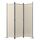 Angel Living Paravent 3tlg Sichtschutz,Faltbildschirm Raumteiler Sichtschutz aus Stahl und Polyester (Beige)