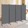 CHOSENM 4 Panel Folding Privacy Screens, 6 FT Tall Wall Divider with Metal Frame, Freistehender Raumteiler für Office Bedroom Study (4 Panel, Grau)