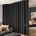 Raumteiler Vorhänge Flexible Deckenschienen Set Vorhangschiene Deckenhalterung Verdunkelungsvorhang für Wohnzimmer Schlafzimmer Deckenvorhangstange Sichtschutz Trennwände Paneele B150xH96 Schwarz