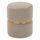 Duhome Sitzhocker Rund, Schminkhocker Samt Gepolsterter Polsterhocker Schminktisch Hocker Ottoman für Wohnzimmer Schlafzimmer Kinderzimmer, Cappuccino