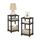 Furinno Just 3-stufiger Turn-N-Tube-Nachttisch mit offenem Stauraum, 2er-Pack, Columbia Walnuss/Schwarz