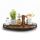 Farmhouse Lazy Susan Drehteller-Organizer aus Eichenholz, 40,6 cm, rund, aus Holz, Organisation und Aufbewahrung für Esstisch, Speisekammer, Küche, Arbeitsplatte, Schrank, Heimdekoration, Walnussholz