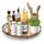 Lazy Susan Drehteller aus Eichenholz, 40,6 cm, für Schrank, Bauernhaus, rund, groß, Lazy Susan, Organisation und Aufbewahrung für Esstisch, Speisekammer, Küche, Bad, Arbeitsplatte, Schrank