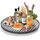 Lazy Susan Drehteller, rund, kariert, dekoratives Tablett, groß, für Esstisch, Speisekammer, Küche, Bad, Arbeitsplatte, Schrank, Heimdekoration