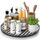 Lazy Susan Drehteller, rund, kariert, dekoratives Tablett, groß, für Esstisch, Speisekammer, Küche, Bad, Arbeitsplatte, Schrank, Heimdekoration