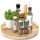 Drehteller im Landhausstil, Organizer aus Eichenholz, rund, für Esstisch, Speisekammer, Küche, Arbeitsplatte, Schrank, Heimdekoration, 33 cm
