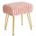 IBUYKE rechteckiger Fußstützenstuhl Ottoman, Make-up Eitelkeits Hocker Beistelltisch, Samt Ankleidetisch Sitz, Fußhocker Stuhl, goldene Stahlbeine, für Make-up Raum, Schlafzimmer, Rosa WBD003P