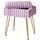 IBUYKE Rechteck Eitelkeit Stuhl mit Stauraum, Fußstütze Fußhocker Ottoman, Eitelkeit Hocker, Schminktisch Stuhl, mit Anti-Rutsch Füßen, für Make-up Raum, Schlafzimmer, Lila WBD004V