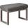 CangLong 70cm Rechteckiger Fußhocker Bequemer Stoff gepolstert Holzbank Sitz für Wohnzimmer, Schlafzimmer & Outdoor, Grau