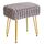 IBUYKE rechteckiger Fußstützenstuhl Ottoman, Make-up Eitelkeits Hocker Beistelltisch, Samt Ankleidetisch Sitz, Fußhocker Stuhl, goldene Stahlbeine, für Make-up Raum, Schlafzimmer, Grau WBD003G