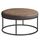 SONGMICS Home LUIZ Kollektion - Couchtisch rund, Wohnzimmertisch, Oberteil wendbar, Beistelltisch, Sitzhocker, Stahlrahmen bis 300 kg belastbar, für Wohnzimmer, walnussbraun LOM078K01