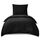 RUIKASI Bettwäsche 140x200 2teilig Schwarz - Polyester Mikrofaser Bettwäsche-Sets Oeko-TEX, Bettbezüge 140 x 200cm + Kissenbezüge 80x80cm mit Reißverschluss, Weich und Bügelfrei