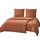 RUIKASI Bettwäsche 135x200 Orange 4teilig - Polyester Mikrofaser Bettwäsche-Sets Oeko-TEX, 2 Bettbezüge 135x200cm + 2 Kissenbezüge 80x80cm mit Reißverschluss, Weich und Bügelfrei