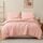 RUIKASI Bettwäsche 220x240 3teilig Rosa - Pink Mikrofaser Bettwäsche-Sets Oeko-TEX, Bettbezüge 220 x 240cm + 2 Kissenbezüge 80x80cm mit Reißverschluss, Weich und Bügelfrei