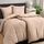 Utopia Bedding Bettwäsche 135x200 4teilig - Mikrofaser 2 Bettbezug 135x200 cm + 2 Kissenbezüge 80x80 cm - Beige