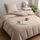 Utopia Bedding Bettwäsche 135x200 Set - Mikrofaser Bettbezug 135x200 cm + 1 Kissenbezug 80x80 cm - Beige