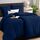Utopia Bedding Bettwäsche 135x200 4teilig - Mikrofaser 2 Bettbezug 135x200 cm + 2 Kissenbezüge 80x80 cm - Marineblau