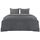 Utopia Bedding Bettwäsche 200x200 Set - Mikrofaser Bettbezug 200x200 cm + 2 Kissenbezüge 80x80 cm - Dunkelgrau/Hellgrau